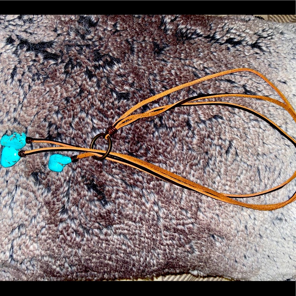 Turquoise and Leather Chocker